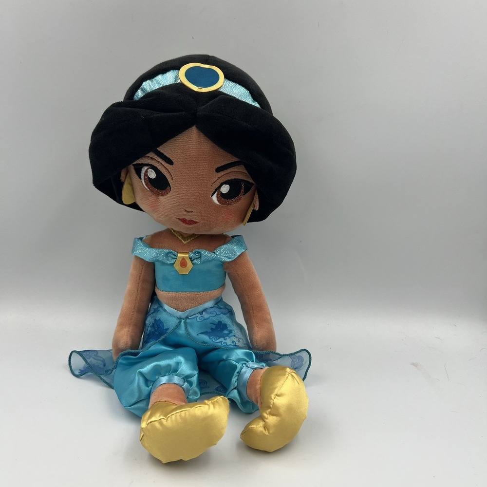 Disney Store Exclusive Princess Jasmine Plush Doll Aladdin 14 1/2'' Teal Outfit